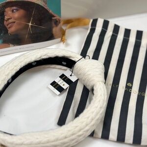 Lele Sadoughi White Knit Padded Headband w/ Original Packaging